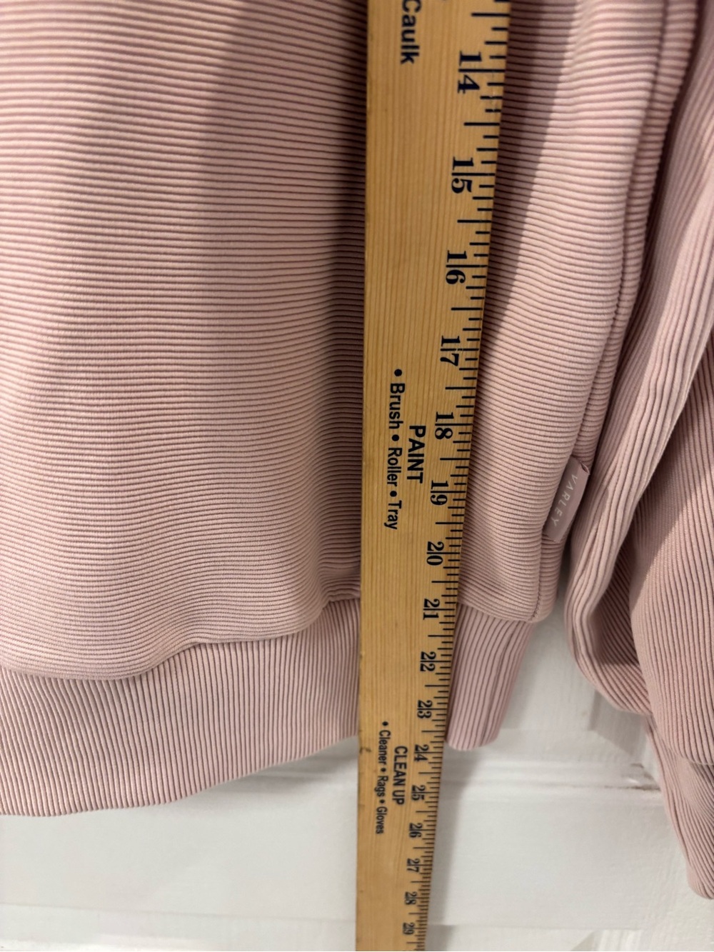 Varley Vine Half Zip Pullover Dusty Pink Ottoman Fabric Long Sleeve Sweatshirt - Picture 14 of 16